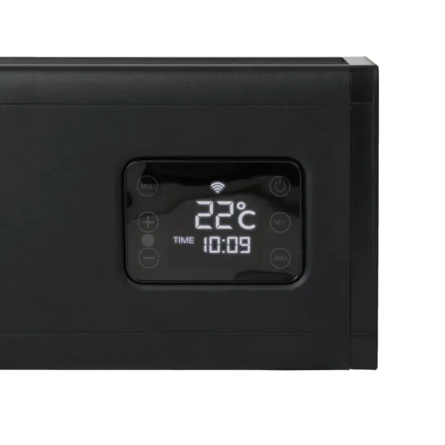 Eurom Alutherm Plint 1000 Watt zwart met WiFi