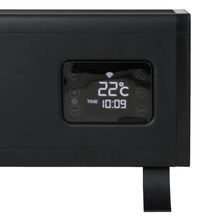 Eurom Alutherm Plint 1000 Watt zwart met WiFi