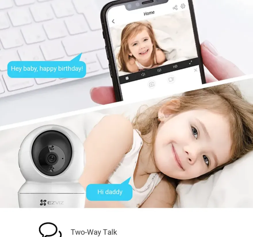 Ezviz H6C beveiligingscamera voor binnen bedraad 2K+