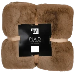 Faux fur plaid bruin 200 x 150 cm