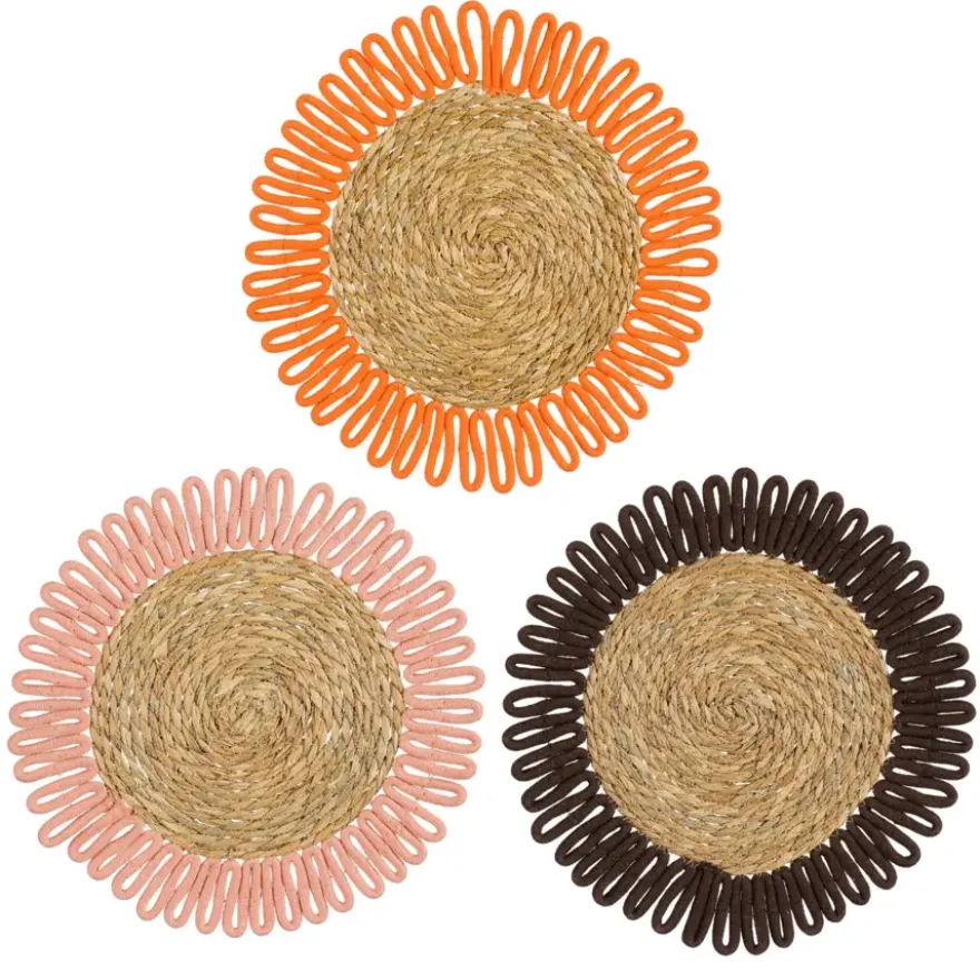 Fernandez placemat roze bruin oranje - d38cm