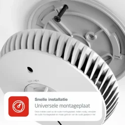 FireAngel hittemelder met vervangbare batterijen (levensduur 10 jaar)