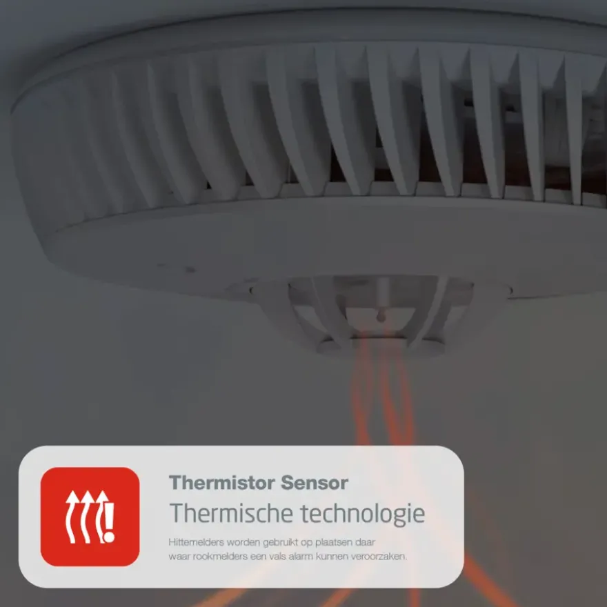 FireAngel hittemelder met vervangbare batterijen (levensduur 10 jaar)