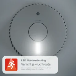 FireAngel optische rookmelder met noodverlichting en vervangbare batterijen (levensduur 10 jaar)