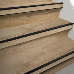 Firststep trapneusprofielset laminaat zwart, voor 4 treden