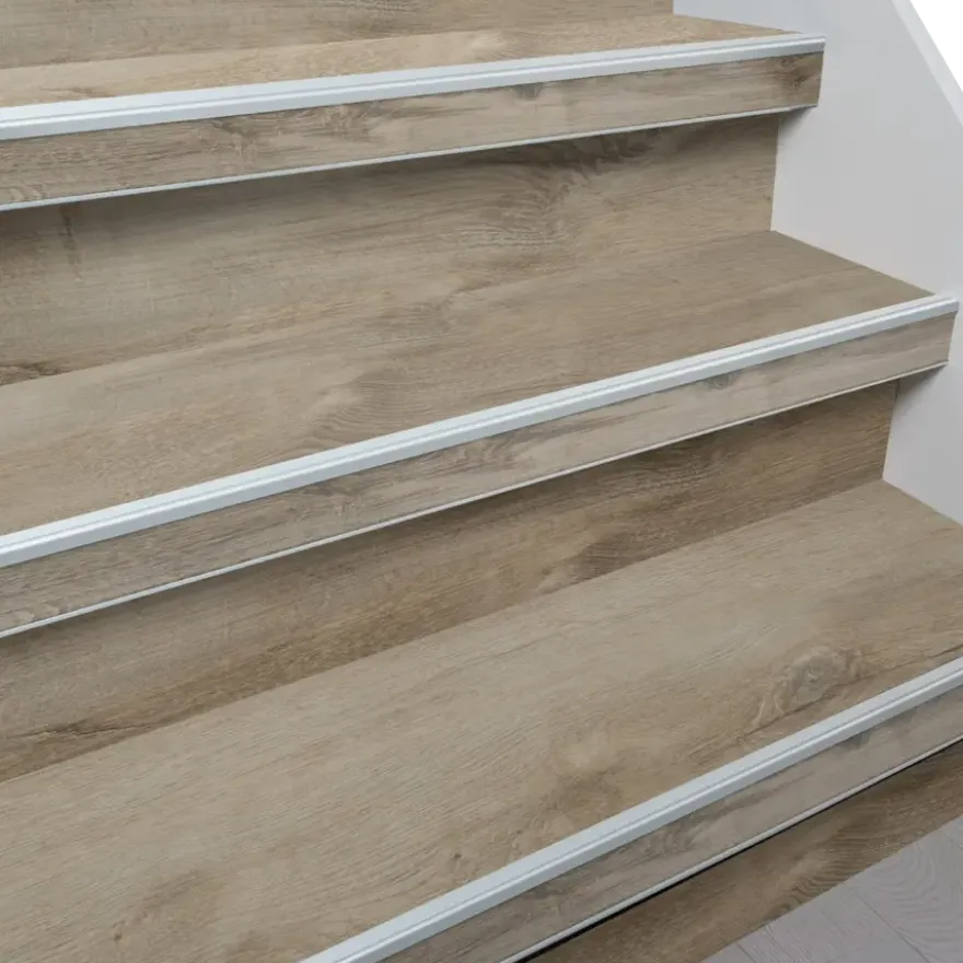 Firststep traprenovatie profielset laminaat zilver 4 stuks