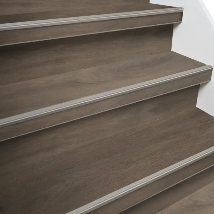 Firststep traprenovatieset pvc-treden bruin eiken, 4 stuks