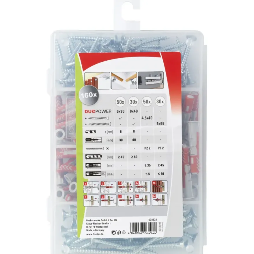 Fischer Duopower assortimentsdoos 160-delig