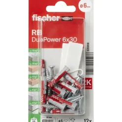 Fischer DuoPower plankbevestigingset 6x30 mm 12 stuks