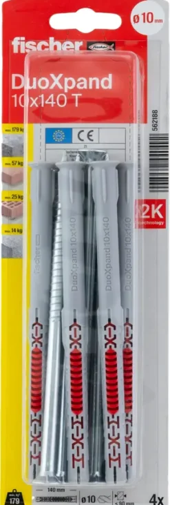 Fischer DuoXpand constructieplug 10x140 mm 4 stuks