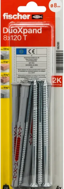 Fischer DuoXpand constructieplug 8x120 mm 4 stuks
