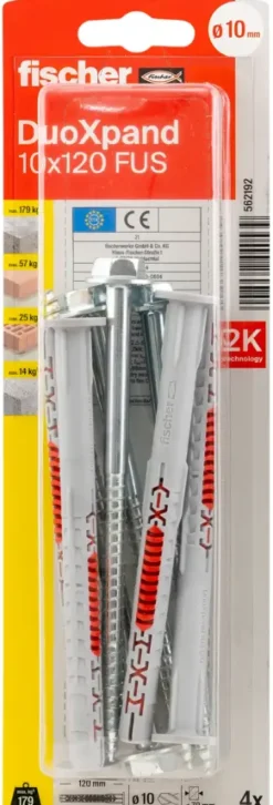 Fischer DuoXpand constructieplug 10x120 mm 4 stuks