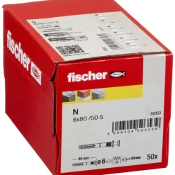 Fischer nagelplug / slagplug 6x80mm 50 stuks
