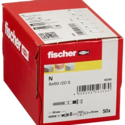 Fischer slagplug N8X60 Z 50 stuks
