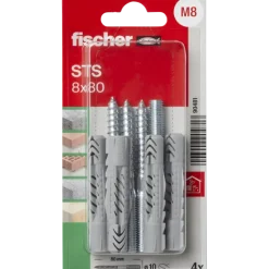 Fischer Stokschroef STS 8x80mm met UX-plug 4 stuks
