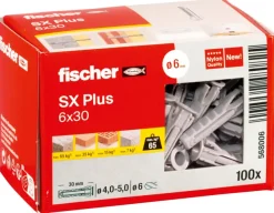 Fischer SX+-plug 6x30mm 100 stuks
