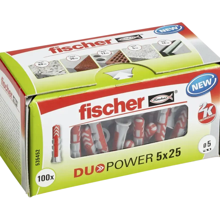 Fischer Universeelplug DuoPower 5x25mm 100 stuks