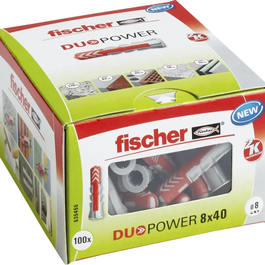 Fischer Universeelplug DuoPower 8x40mm 100 stuks