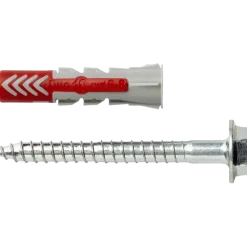 Fischer Universeelplug DuoPower 10x50mm met zeskantschroef 4 stuks