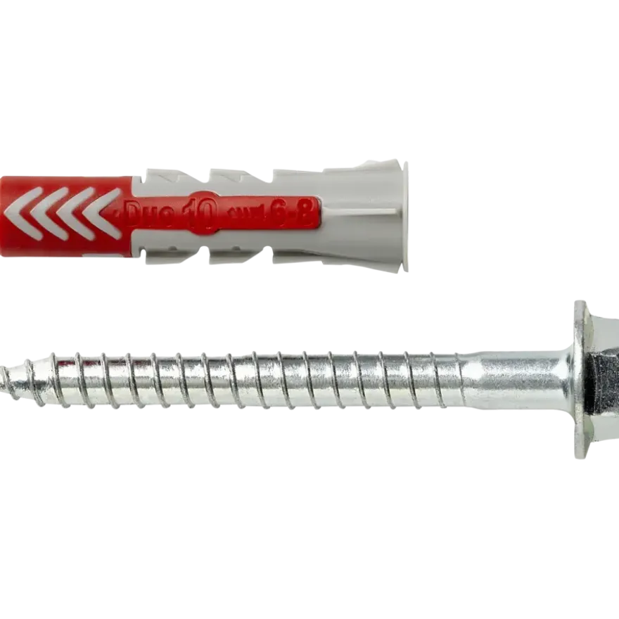 Fischer Universeelplug DuoPower 10x50mm met zeskantschroef 4 stuks