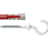Fischer Universeelplug DuoPower 8x40mm met witte schroefhaak 4 stuks