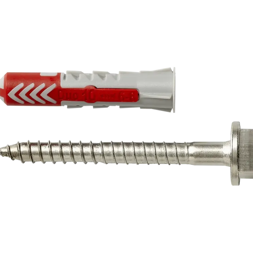 Fischer Universeelplug DuoPower 10x50 mm met RVS schroef 2 stuks