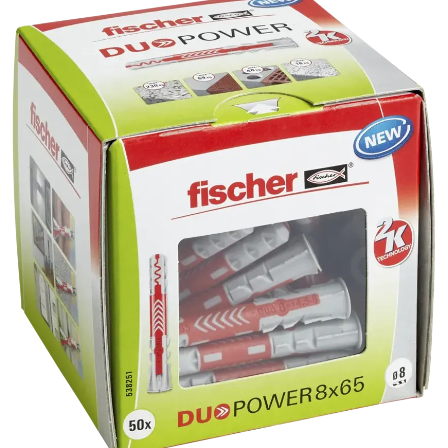 Fischer Universeelplug DuoPower 8x65mm 50 stuks