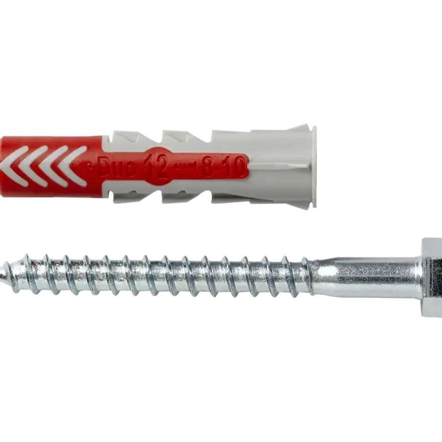 Fischer Universeelplug DuoPower 12x60mm met zeskantschroef 2 stuks