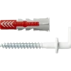 Fischer Universeelplug DuoPower 8x40mm met witte schroefduim 4 stuks