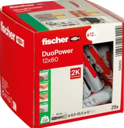 Fischer Universeelplug DuoPower 12x60mm 25 stuks