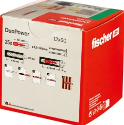 Fischer Universeelplug DuoPower 12x60mm 25 stuks