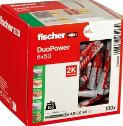 Fischer Universeelplug DuoPower 6x50mm 100 stuks