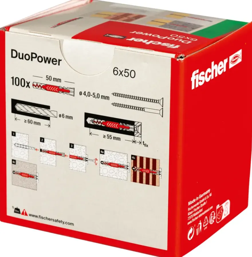 Fischer Universeelplug DuoPower 6x50mm 100 stuks