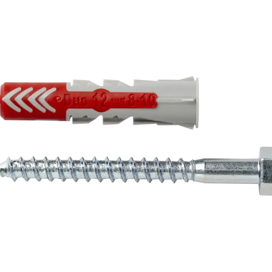 Fischer Universeelplug DuoPower 12x60mm met zeskantschroef 10 stuks