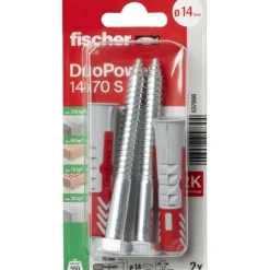 Fischer Universeelplug DuoPower 14x70mm met zeskantschroef 2 stuks