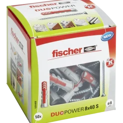 Fischer Universeelplug DuoPower 8x40mm met schroef 50 stuks