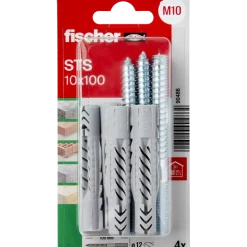 Fischer universele pluggen met stokschroeven STS 10x100 mm
