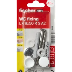 Fischer WC bevestigingset 8x50mm 2 stuks