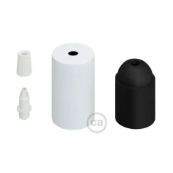 Fitting metaal E27 wit