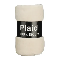 Fleece plaid beige - l180xb130cm