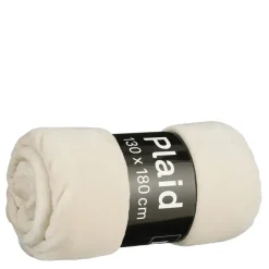 Fleece plaid beige - l180xb130cm