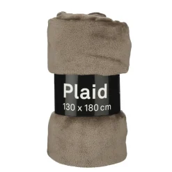Fleece plaid beige 180 x 130 cm