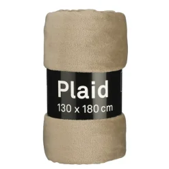 Fleece plaid bruin - l180xb130cm
