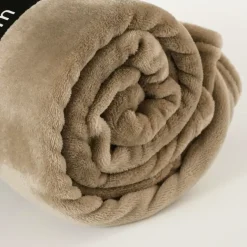 Fleece plaid bruin - l180xb130cm