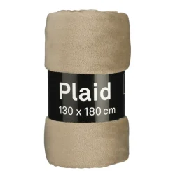 Fleece plaid bruin - l180xb130cm