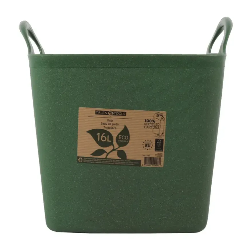 Flexibele kuip / emmer Groen 16L (100% gerecycled)