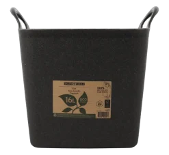 Flexibele kuip / emmer Zwart 16L (100% gerecycled)
