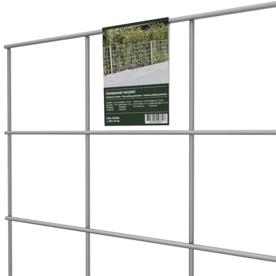 Gaaspaneel verzinkt 180 x 75 cm
