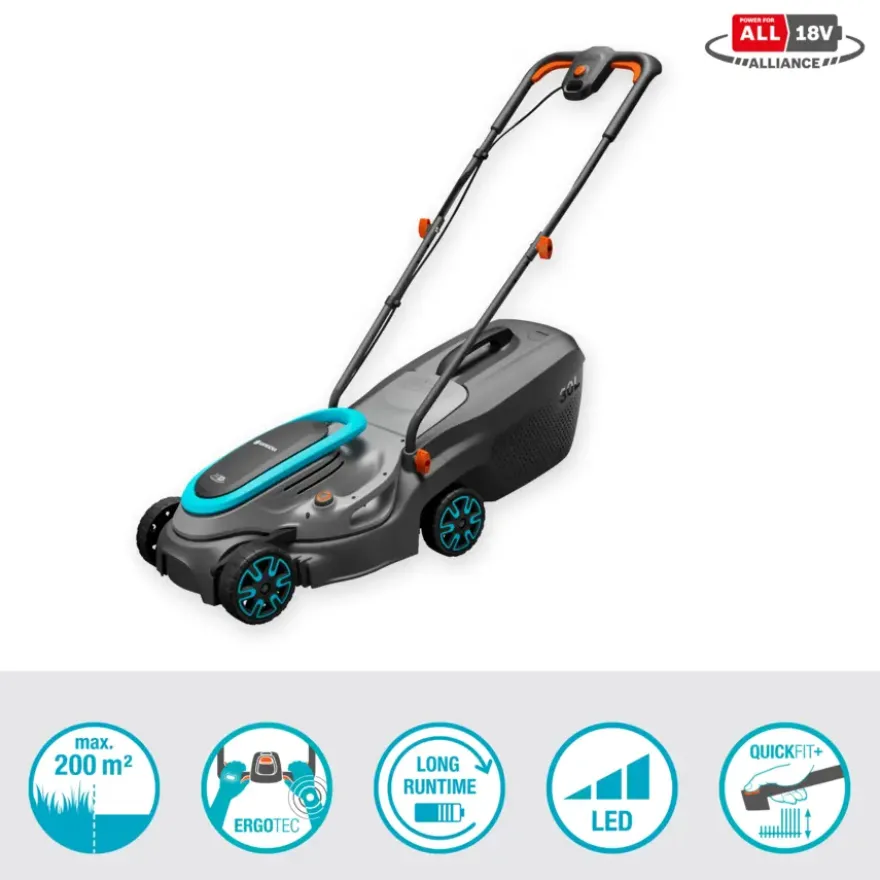 Gardena 18V grasmaaier Powermax P4A 32cm (P4A) incl. 4.0Ah accu + lader