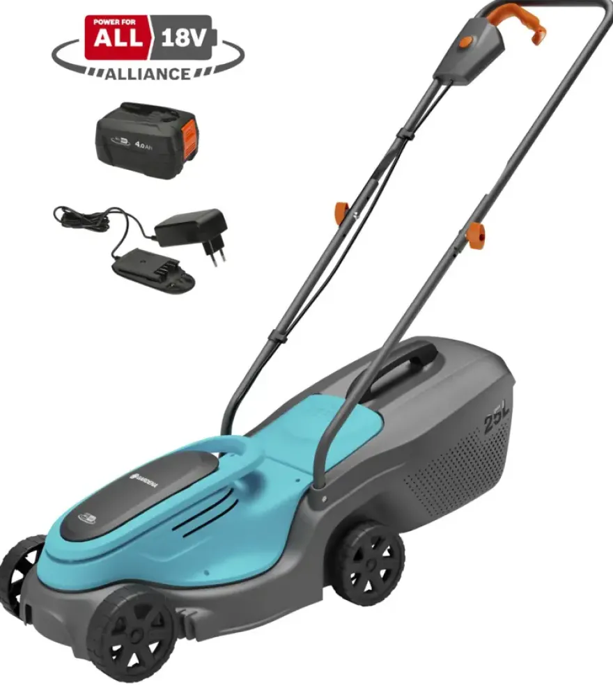 Gardena 18V grasmaaier Powermax P4A 30cm incl. 4.0Ah accu + lader